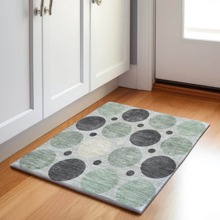 Piper Looms Chantille Geometric ACN1949 Sage Machine Washable Area Rug Scatter Lifestyle Image Feature