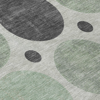 Piper Looms Chantille Geometric ACN1949 Sage Machine Washable Area Rug Swatch Image
