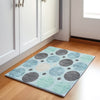 Piper Looms Chantille Geometric ACN1949 Teal Machine Washable Area Rug Scatter Lifestyle Image Feature