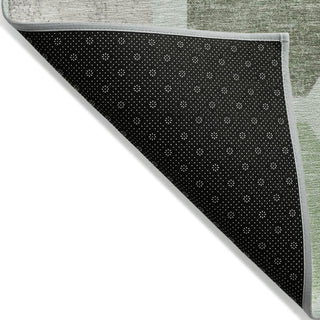 Piper Looms Chantille Geometric ACN1950 Aloe Machine Washable Area Rug Backing Image