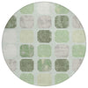 Piper Looms Chantille Geometric ACN1950 Aloe Machine Washable Area Rug Round Main Image