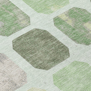 Piper Looms Chantille Geometric ACN1950 Aloe Machine Washable Area Rug Swatch Image