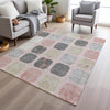 Piper Looms Chantille Geometric ACN1950 Blush Machine Washable Area Rug Lifestyle Image Feature