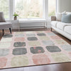 Piper Looms Chantille Geometric ACN1950 Blush Machine Washable Area Rug Lifestyle Image Feature