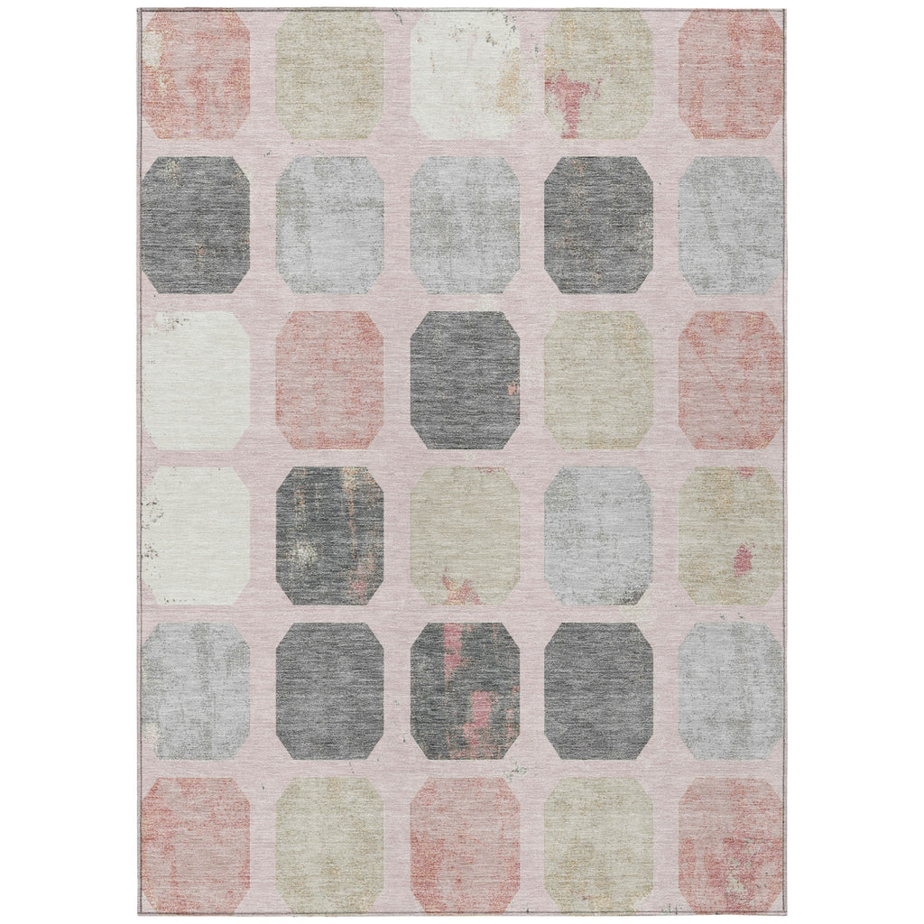 Piper Looms Chantille Geometric ACN1950 Blush Machine Washable Area Rug main image