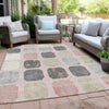 Piper Looms Chantille Geometric ACN1950 Blush Machine Washable Area Rug Outdoor Lifestyle Image Feature