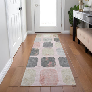 Piper Looms Chantille Geometric ACN1950 Blush Machine Washable Area Rug Runner Lifestyle Image Feature