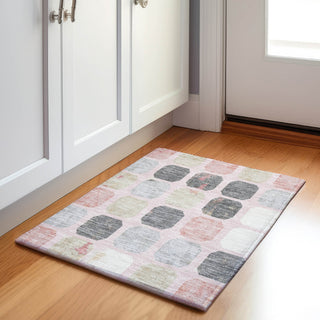 Piper Looms Chantille Geometric ACN1950 Blush Machine Washable Area Rug Scatter Lifestyle Image Feature
