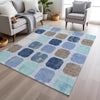 Piper Looms Chantille Geometric ACN1950 Denim Machine Washable Area Rug Lifestyle Image Feature