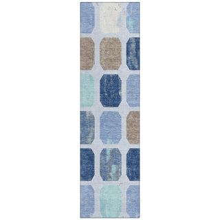 Piper Looms Chantille Geometric ACN1950 Denim Machine Washable Area Rug Runner Main Image