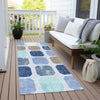 Piper Looms Chantille Geometric ACN1950 Denim Machine Washable Area Rug Runner Outdoor Lifestyle Image Feature