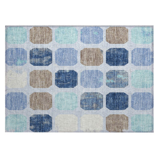 Piper Looms Chantille Geometric ACN1950 Denim Machine Washable Area Rug Scatter Main Image