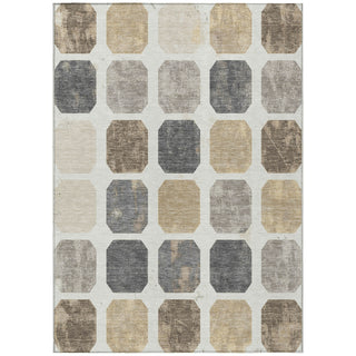 Piper Looms Chantille Geometric ACN1950 Ivory Machine Washable Area Rug main image