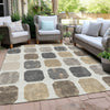 Piper Looms Chantille Geometric ACN1950 Ivory Machine Washable Area Rug Outdoor Lifestyle Image Feature
