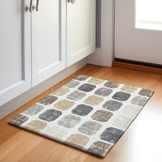 Piper Looms Chantille Geometric ACN1950 Ivory Machine Washable Area Rug Scatter Lifestyle Image Feature