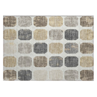 Piper Looms Chantille Geometric ACN1950 Ivory Machine Washable Area Rug Scatter Main Image