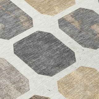 Piper Looms Chantille Geometric ACN1950 Ivory Machine Washable Area Rug Swatch Image