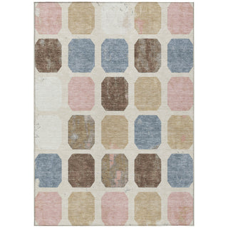 Piper Looms Chantille Geometric ACN1950 Linen Machine Washable Area Rug main image