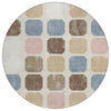 Piper Looms Chantille Geometric ACN1950 Linen Machine Washable Area Rug Round Main Image