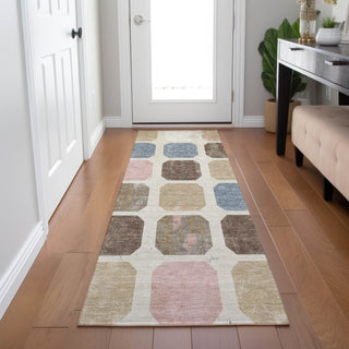 Piper Looms Chantille Geometric ACN1950 Linen Machine Washable Area Rug Runner Lifestyle Image Feature