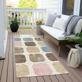 Piper Looms Chantille Geometric ACN1950 Linen Machine Washable Area Rug Runner Outdoor Lifestyle Image Feature