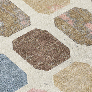 Piper Looms Chantille Geometric ACN1950 Linen Machine Washable Area Rug Swatch Image