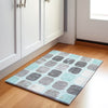 Piper Looms Chantille Geometric ACN1950 Teal Machine Washable Area Rug Scatter Lifestyle Image Feature