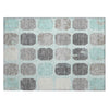 Piper Looms Chantille Geometric ACN1950 Teal Machine Washable Area Rug Scatter Main Image
