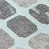 Piper Looms Chantille Geometric ACN1950 Teal Machine Washable Area Rug Swatch Image