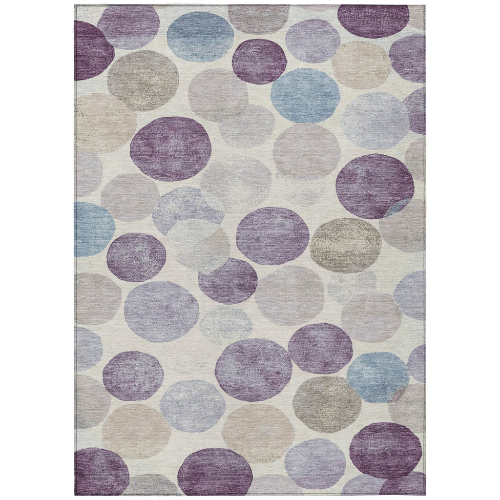 Piper Looms Chantille Geometric ACN1951 Plum Machine Washable Area Rug main image