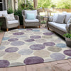 Piper Looms Chantille Geometric ACN1951 Plum Machine Washable Area Rug Outdoor Lifestyle Image Feature