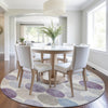 Piper Looms Chantille Geometric ACN1951 Plum Machine Washable Area Rug Round Lifestyle Image Feature