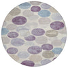 Piper Looms Chantille Geometric ACN1951 Plum Machine Washable Area Rug Round Main Image