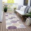 Piper Looms Chantille Geometric ACN1951 Plum Machine Washable Area Rug Runner Outdoor Lifestyle Image Feature