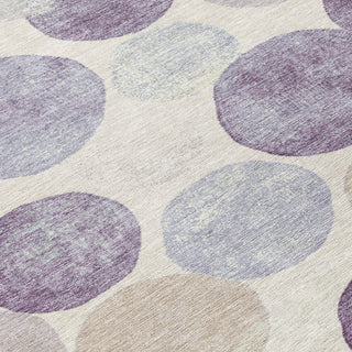 Piper Looms Chantille Geometric ACN1951 Plum Machine Washable Area Rug Swatch Image