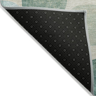 Piper Looms Chantille Geometric ACN1951 Teal Machine Washable Area Rug Backing Image