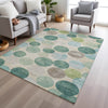 Piper Looms Chantille Geometric ACN1951 Teal Machine Washable Area Rug Lifestyle Image Feature