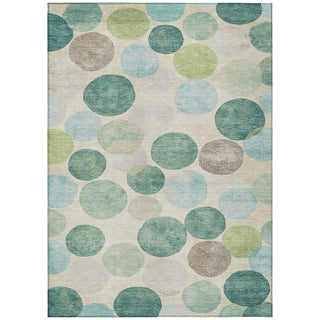 Piper Looms Chantille Geometric ACN1951 Teal Machine Washable Area Rug main image