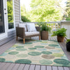 Piper Looms Chantille Geometric ACN1951 Teal Machine Washable Area Rug Outdoor Lifestyle Image Feature