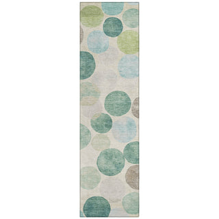 Piper Looms Chantille Geometric ACN1951 Teal Machine Washable Area Rug Runner Main Image