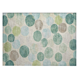 Piper Looms Chantille Geometric ACN1951 Teal Machine Washable Area Rug Scatter Main Image