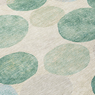 Piper Looms Chantille Geometric ACN1951 Teal Machine Washable Area Rug Swatch Image