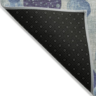 Piper Looms Chantille Geometric ACN1952 Navy Machine Washable Area Rug Backing Image