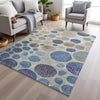 Piper Looms Chantille Geometric ACN1952 Navy Machine Washable Area Rug Lifestyle Image Feature