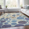 Piper Looms Chantille Geometric ACN1952 Navy Machine Washable Area Rug Lifestyle Image Feature