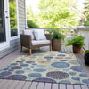 Piper Looms Chantille Geometric ACN1952 Navy Machine Washable Area Rug Outdoor Lifestyle Image Feature