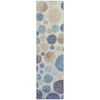 Piper Looms Chantille Geometric ACN1952 Navy Machine Washable Area Rug Runner Main Image