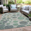 Piper Looms Chantille Geometric ACN1952 Sage Machine Washable Area Rug Outdoor Lifestyle Image Feature