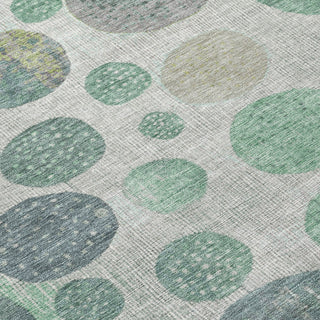 Piper Looms Chantille Geometric ACN1952 Sage Machine Washable Area Rug Swatch Image