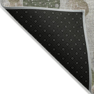 Piper Looms Chantille Geometric ACN1952 Taupe Machine Washable Area Rug Backing Image